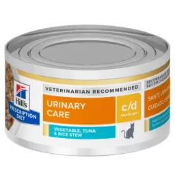 c/d multicare urinary care vegetable, tuna & rice stew