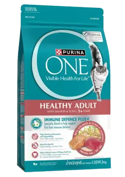 healthy adult with salmon & tuna
