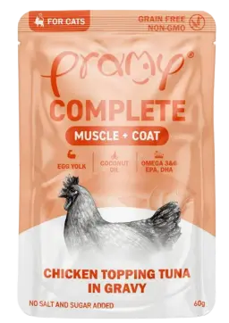 complete muscle+coat chicken topping tuna in gravy