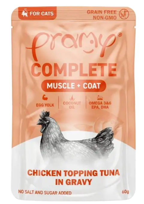 complete muscle+coat chicken topping tuna in gravy