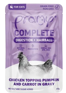 complete digestive+hairball chicken topping pumpkin & carrot in gravy
