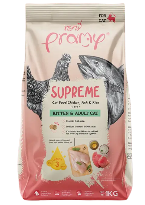 supreme kitten & adult cat chicken, fish & rice