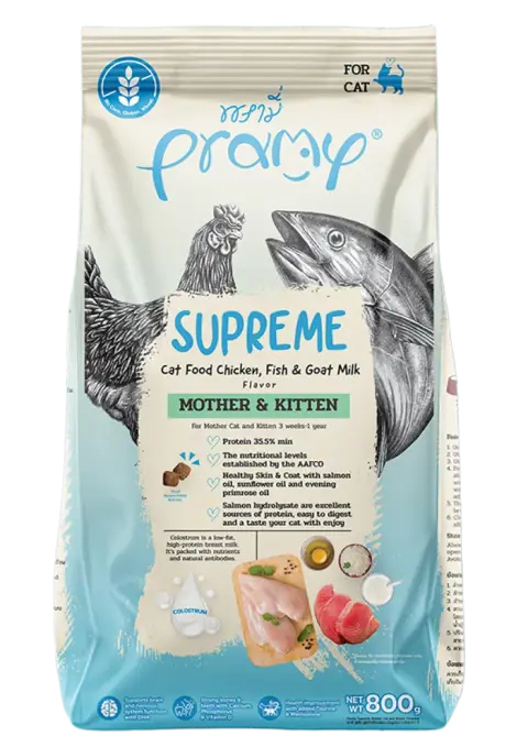 supreme mother & kitten chicken, fish & goat milk