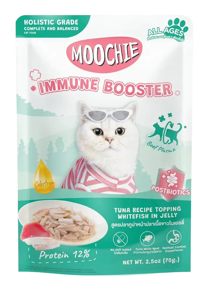moochie immune booster tuna recipe topping whitefish in jelly