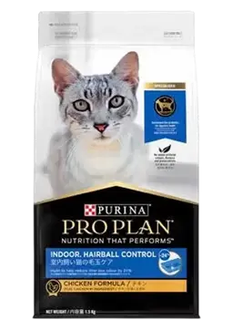 indoor, hairball control chicken formula