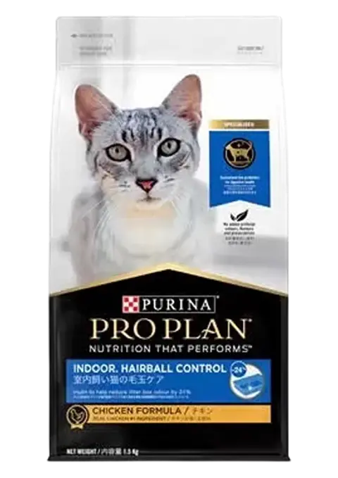 indoor, hairball control chicken formula