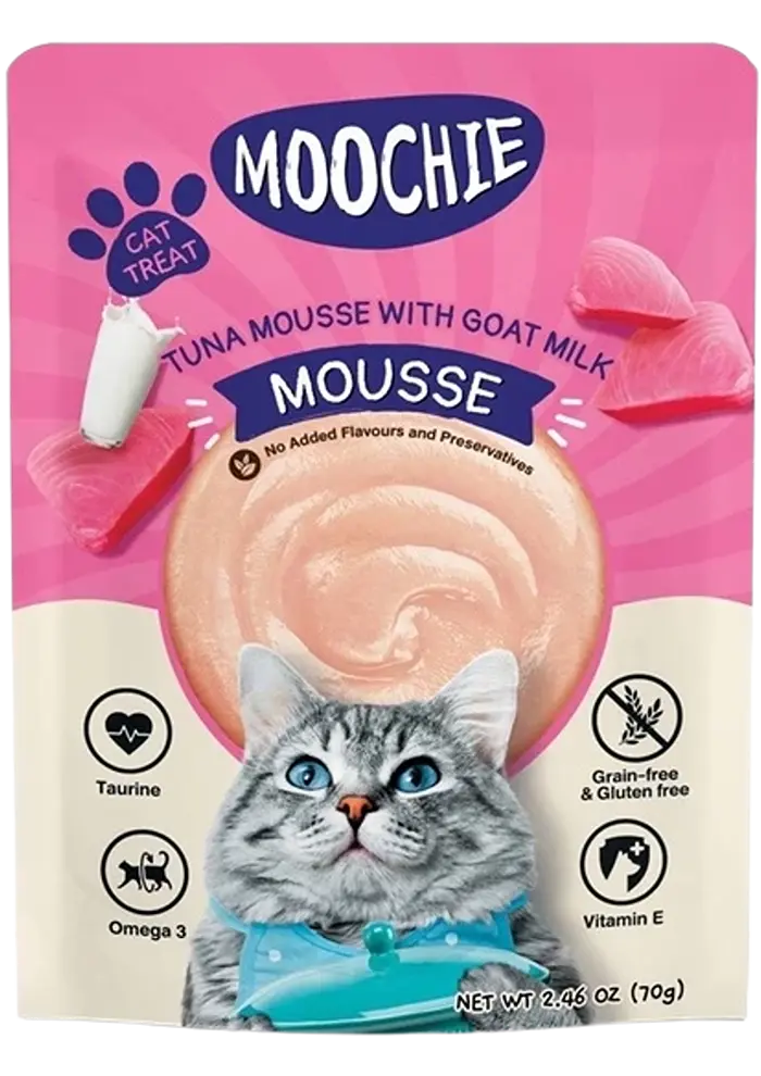 moochie tuna mousse with goat milk