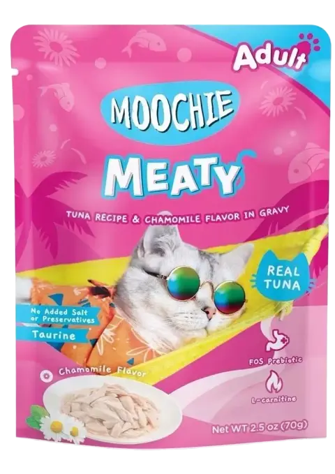 meaty tuna recipe & chamomile flavor in gravy