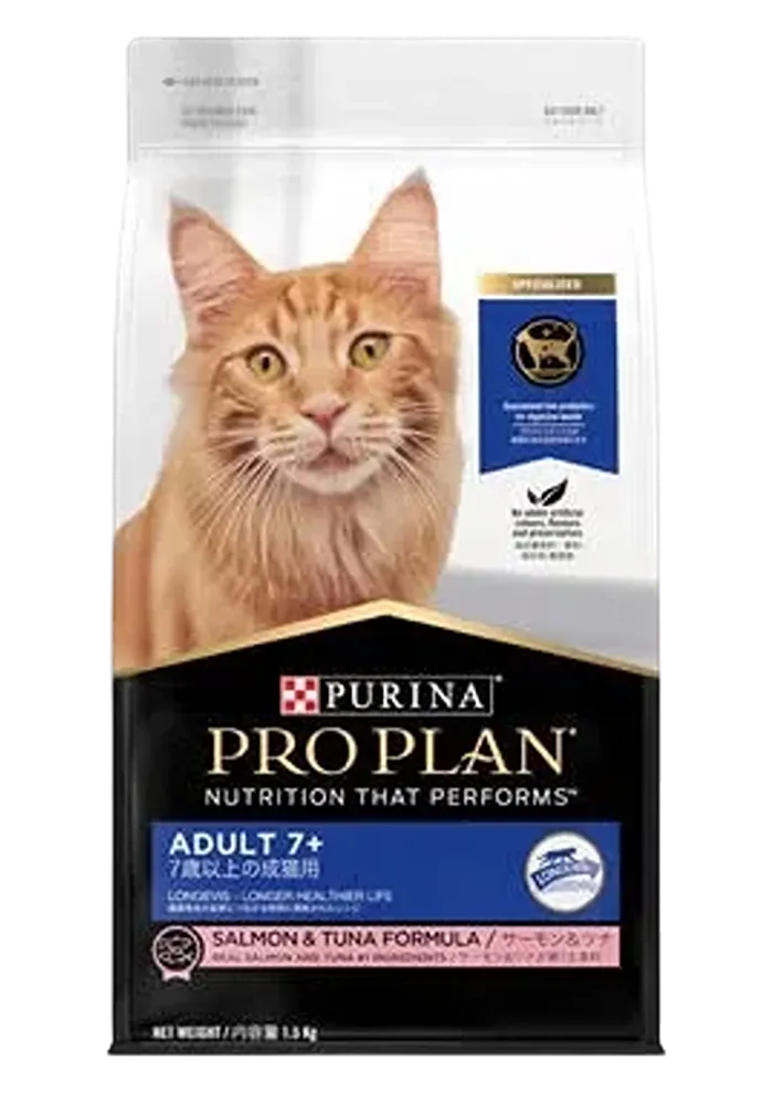 adult 7+ salmon & tuna formula