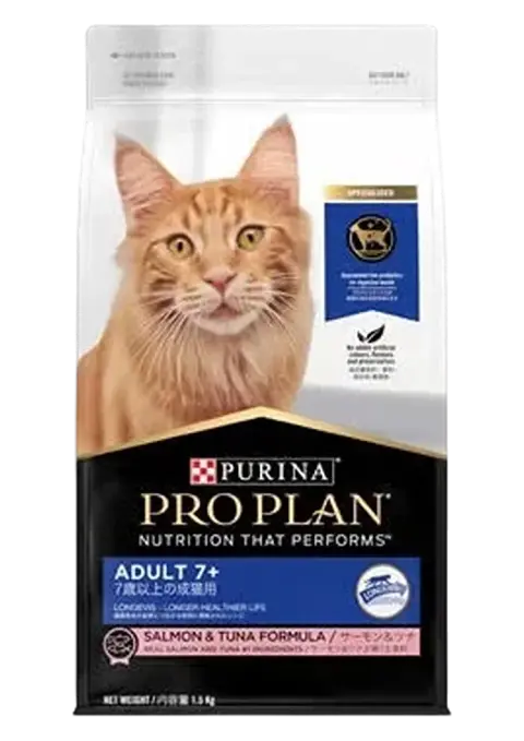 adult 7+ salmon & tuna formula