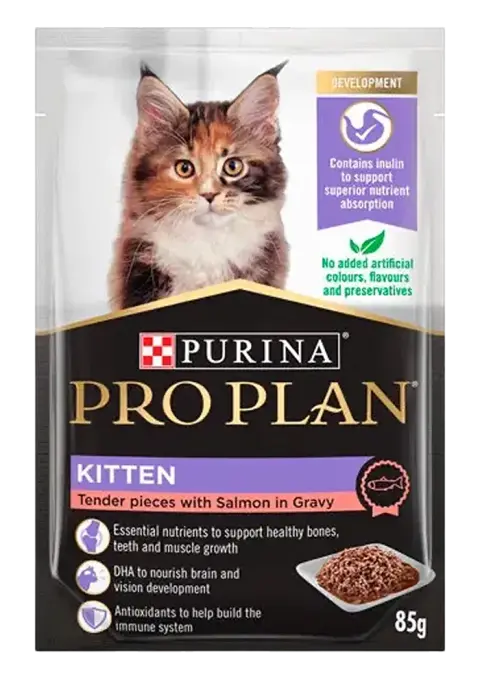 kitten tender pieces with salmon in gravy