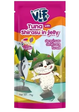 tuna with shirasu in jelly