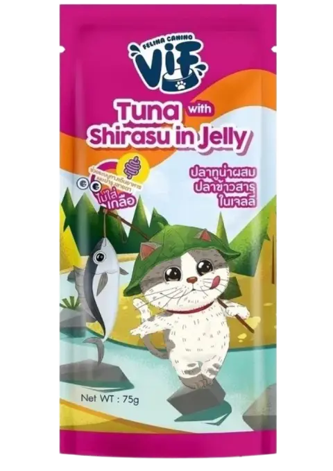 tuna with shirasu in jelly