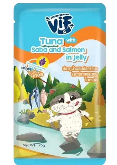 tuna with saba & salmon in jelly