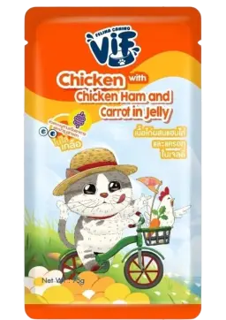 chicken with chicken ham & carrot in jelly