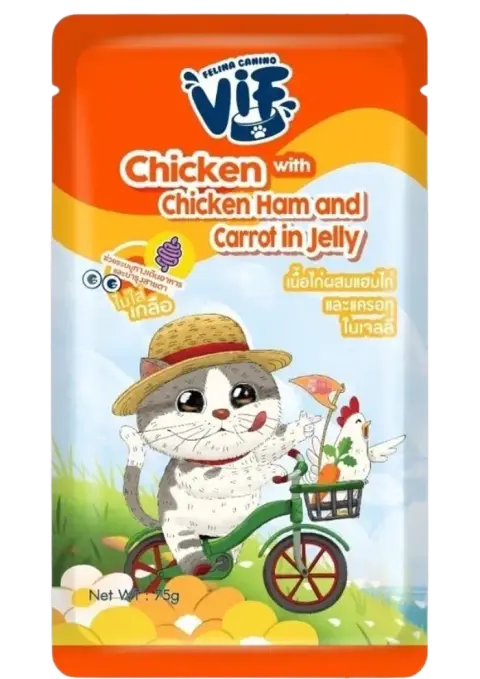 chicken with chicken ham & carrot in jelly