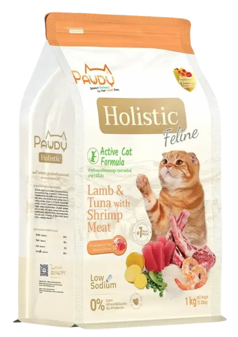 holistic feline active cat formula lamb & tuna with shrimp meat