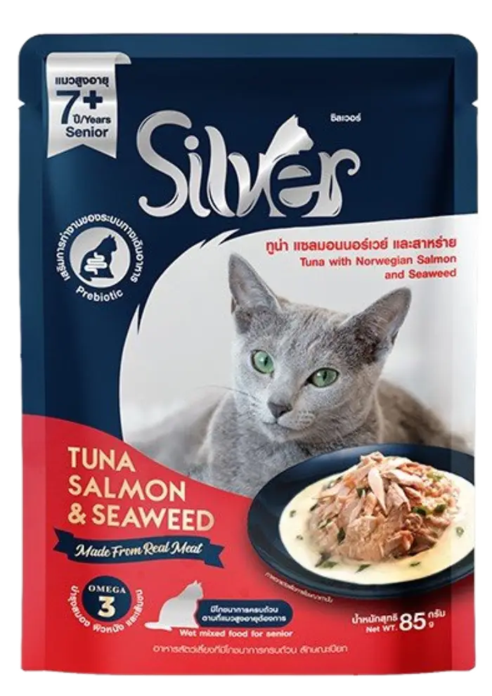 silver tuna, salmon & seaweed