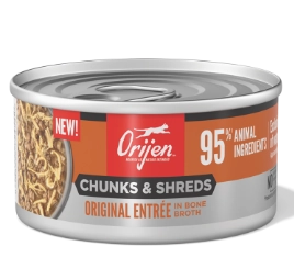 chunks & shreds original entrée in bone broth