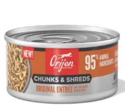 chunks & shreds original entrée in bone broth