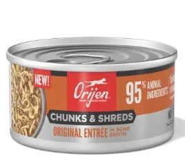 chunks & shreds original entrée in bone broth