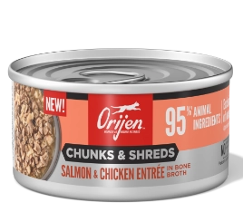 chunks & shreds salmon & chicken entrée in bone broth