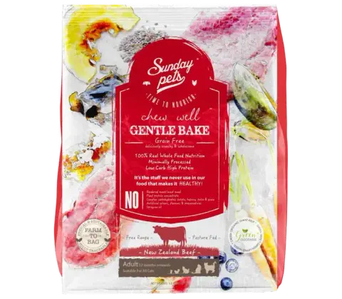 gentle bake free range beef adult cats