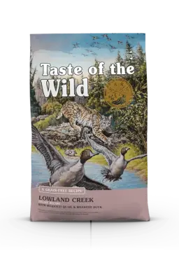 lowland creek feline recipe with roasted quail & roasted duck