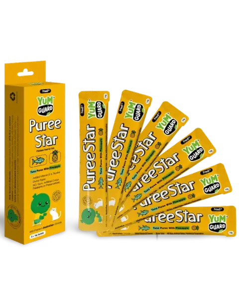 puree star tuna with pineapple cat treat