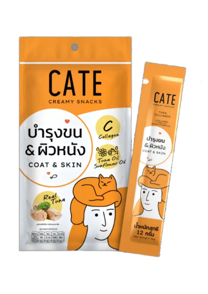 creamy snacks tuna with collagen coat & skin