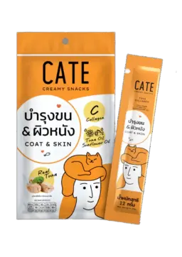 creamy snacks tuna with collagen coat & skin