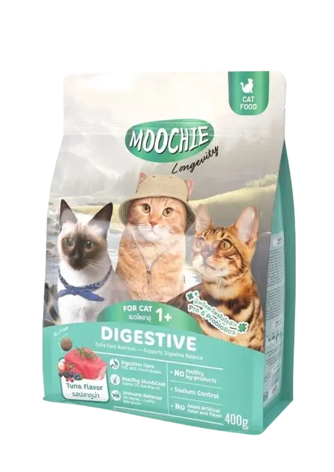 cat kibble longevity digestive tuna