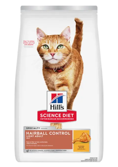 adult 1-6 hairball control light chicken recipe
