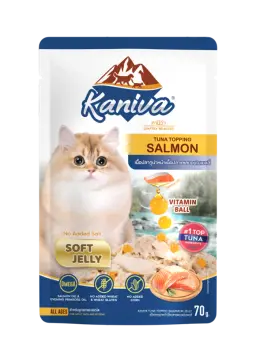 tuna with salmon in soft jelly