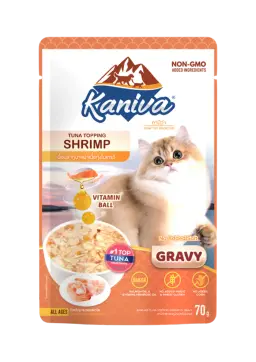 tuna topping shrimp in gravy