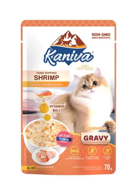 tuna topping shrimp in gravy
