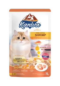 tuna topping shrimp in soft jelly