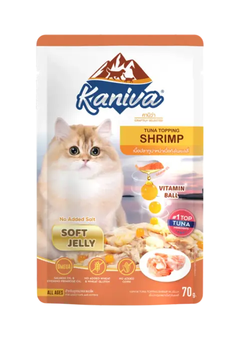 tuna topping shrimp in soft jelly