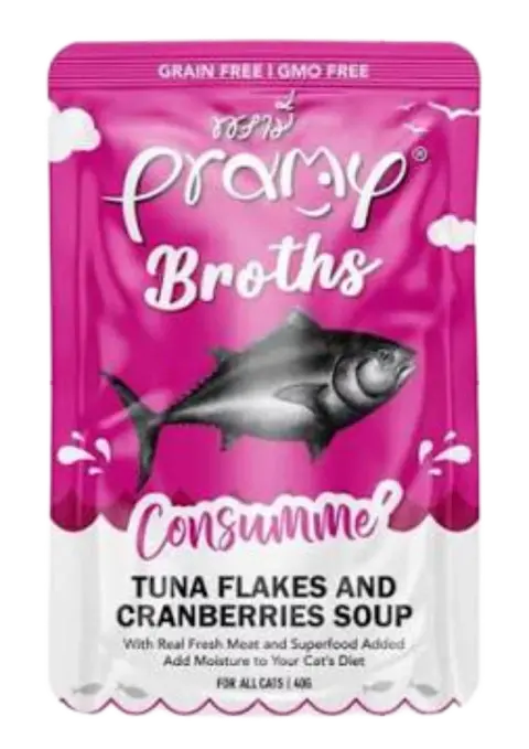 broths tuna flakes & cranberries soup